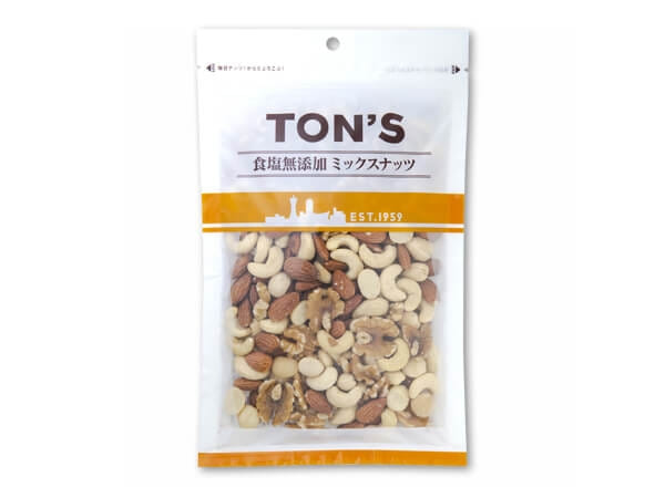 食塩無添加 ミックスナッツ 175g （大袋） | ナッツの情報サイト Ton's Cafe（トンカフェ）