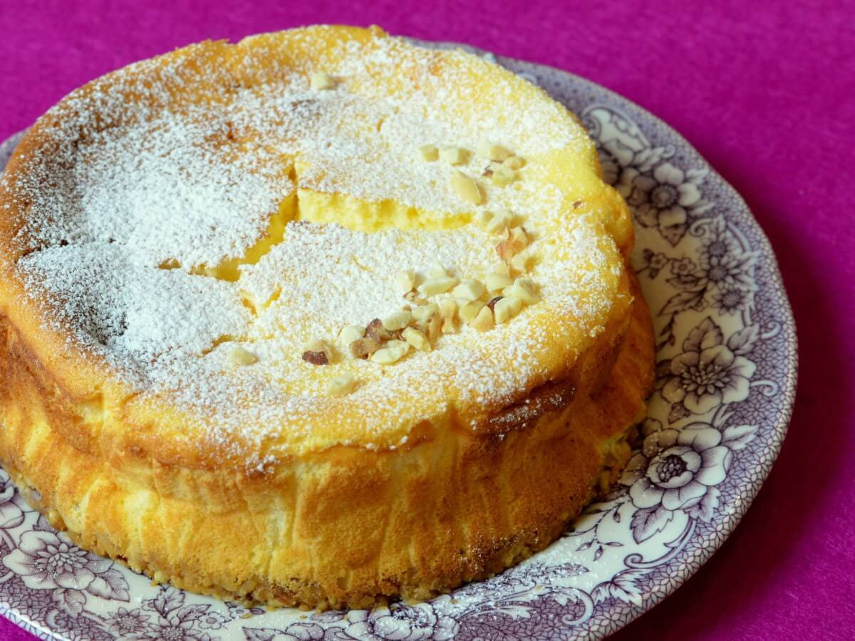 ミックスナッツでカッテージチーズケーキ